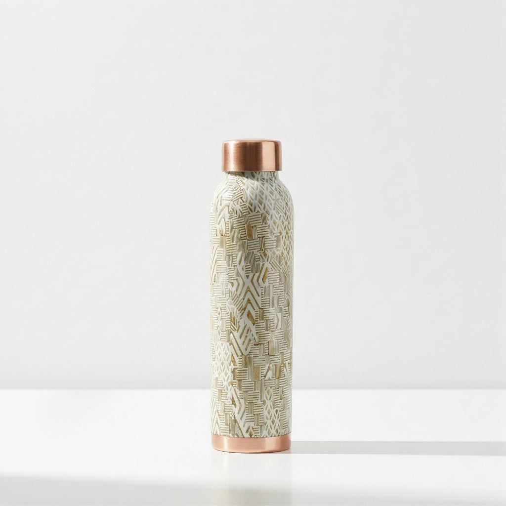 TIVRA Meena Floral Copper Bottle (#T026)