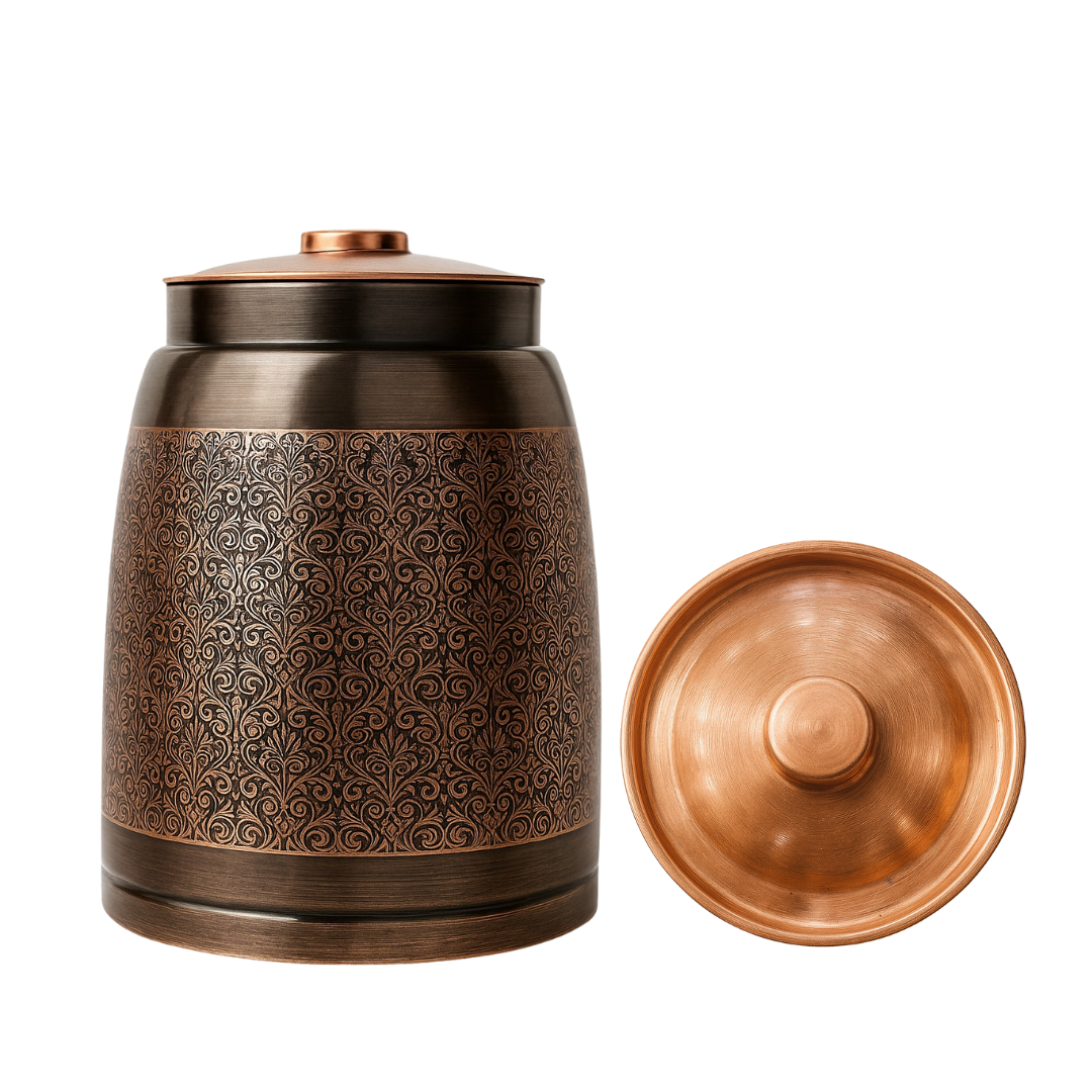 Etching Heritage Copper Water Dispenser – Model #E014 (8 Litres)