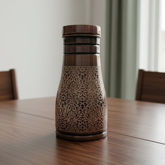 SURAI Handcrafted Copper Matka – Model #S005 (950 ml, Matte Finish)