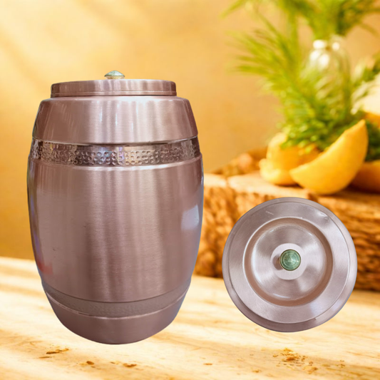 Tatva Half Diamond Cut Copper Jar – Model #H020