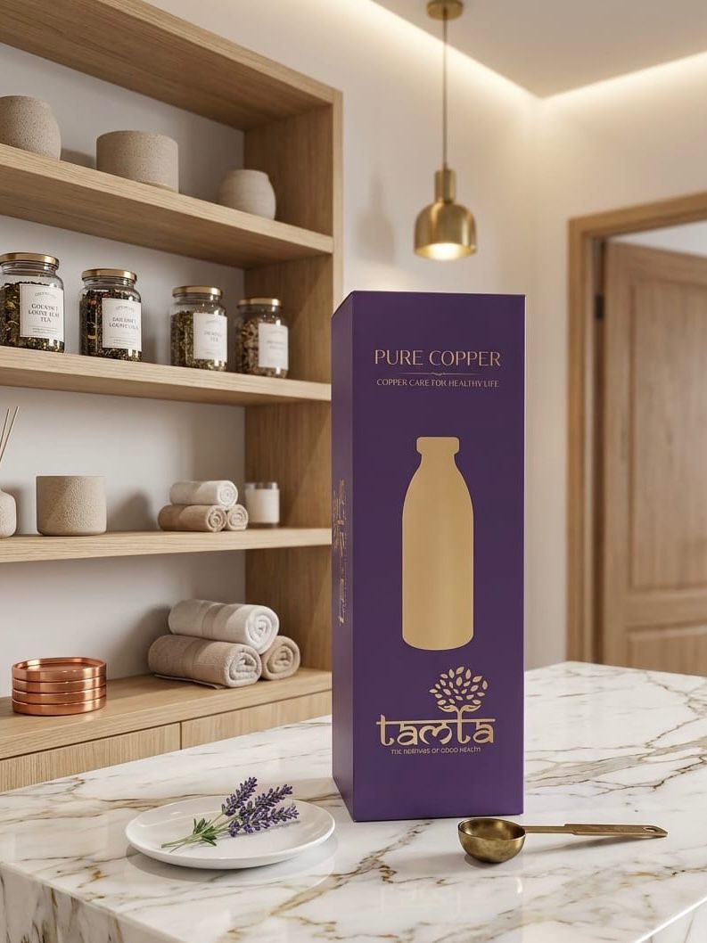 TIVRA T009 Classic Matte Copper Bottle – 950 ml शुद्ध