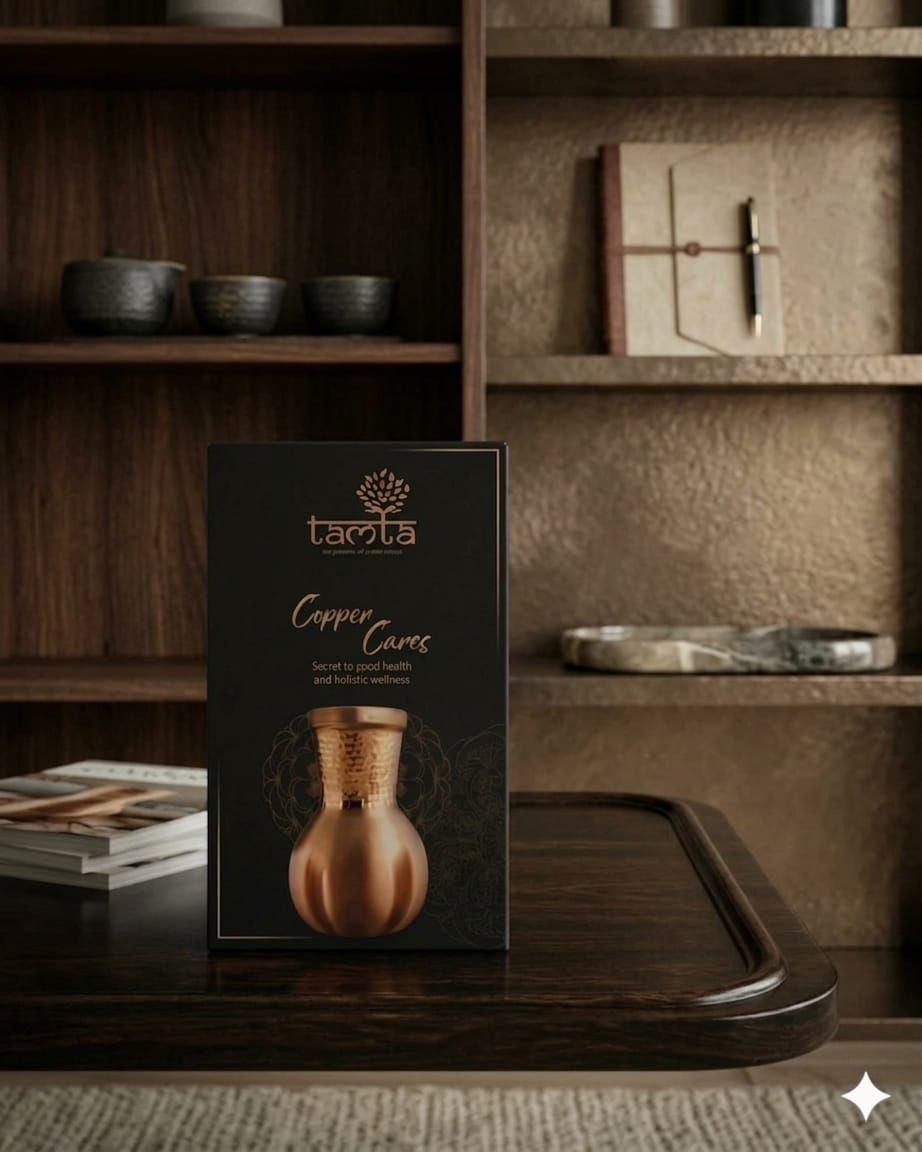 Designer Copper Bottle – 950 ml (शुद्ध)