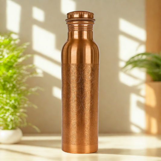 ETCHING Heritage Copper Bottle – Classic Matte Design