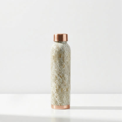 TIVRA Meena Floral Copper Bottle (#T026)