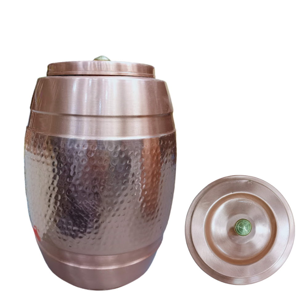 Tatva Hammered Copper Jar  8 Litres - अमृत