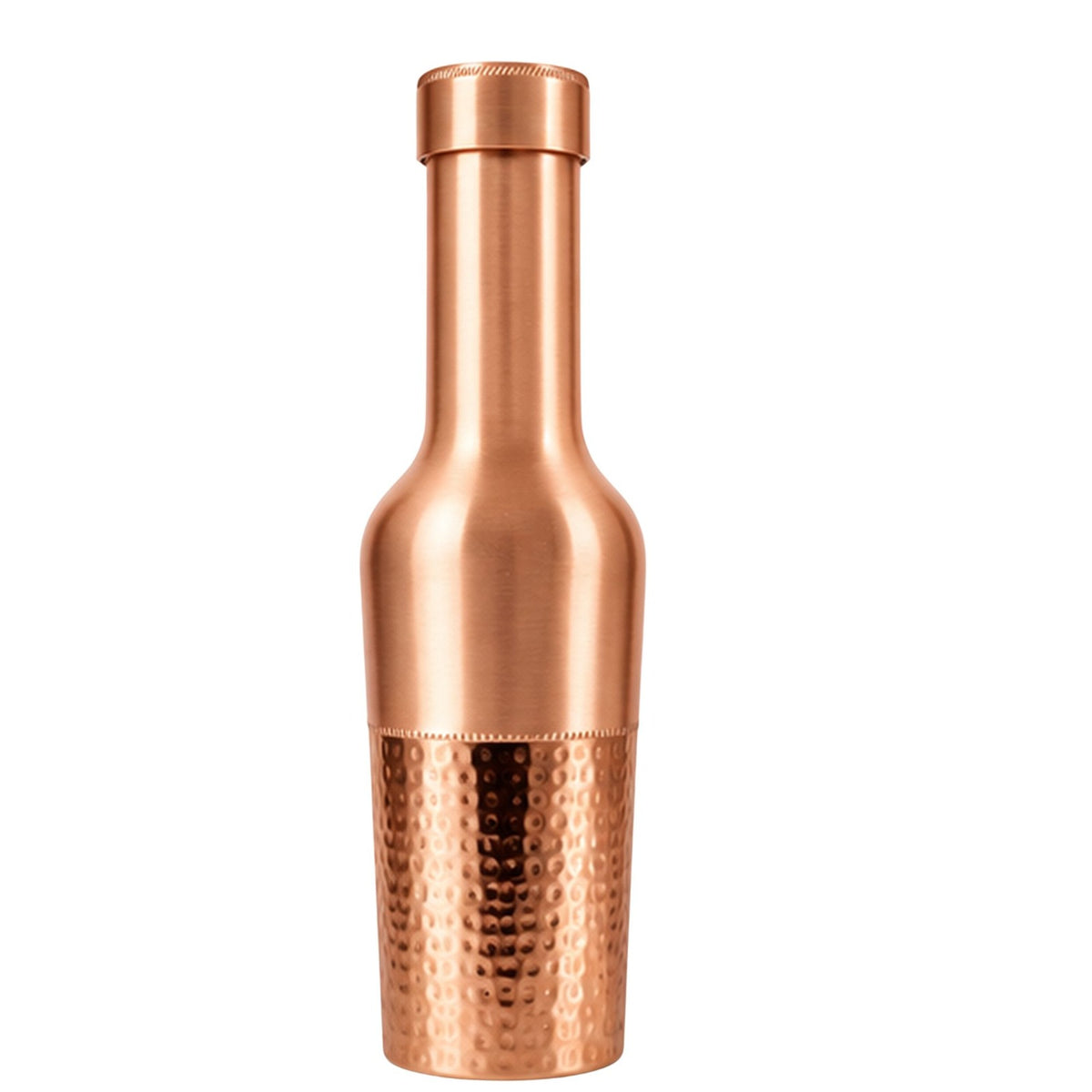 Tamtaware Crafted Pure Copper Bottle (950 ml) – Half Hammered Long Neck