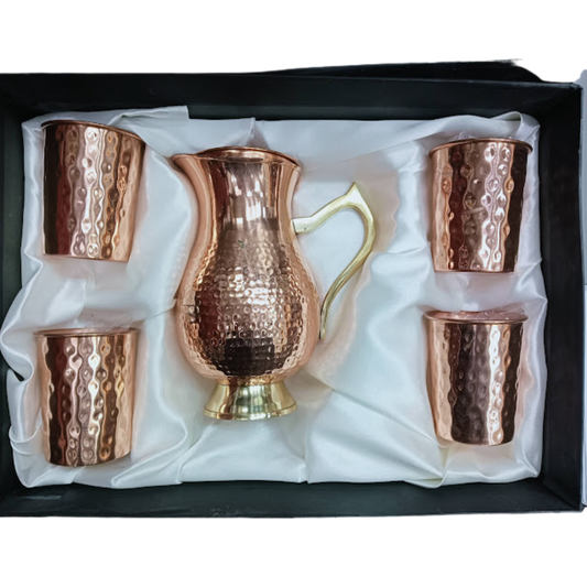 Tanmaya Copper Gift Set – Model #C008 (950 ml)