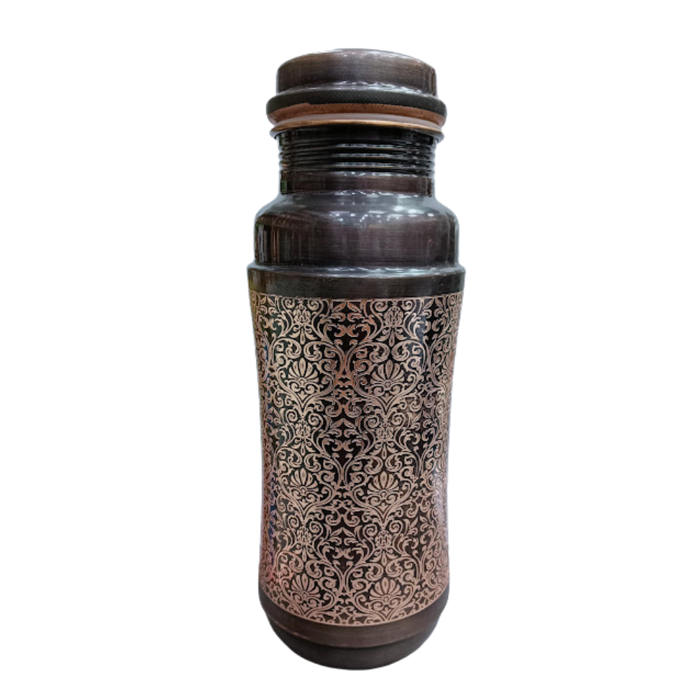 ETCHING Heritage Copper Bottle – Model #E013 (1200 ml, Matte Finish)