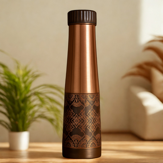 TAVYA Antique Copper Bottle – Matte Finish