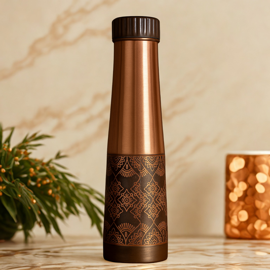 TAVYA Antique Copper Bottle – Matte Finish