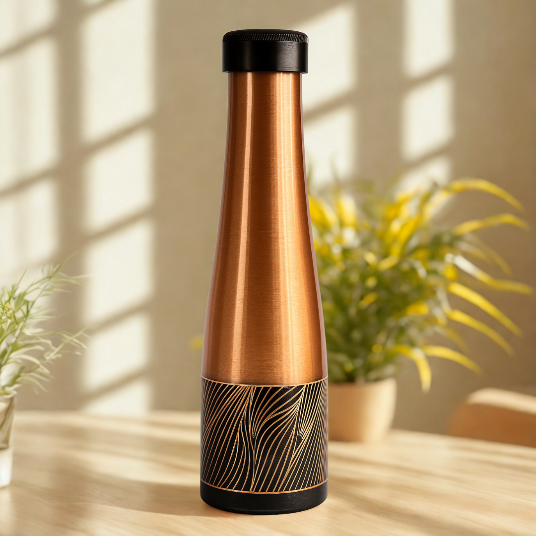 TURA Earth Vein Copper Bottle – Elegant Gloss Edition