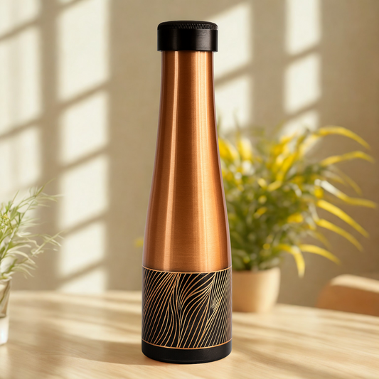 TURA Earth Vein Copper Bottle – Elegant Gloss Edition