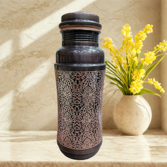 ETCHING Heritage Copper Bottle – Model #E013 (1200 ml, Matte Finish)