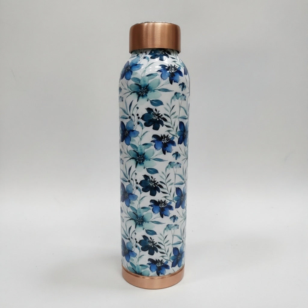 TIVRA Meena Floral Copper Bottle (#T025)