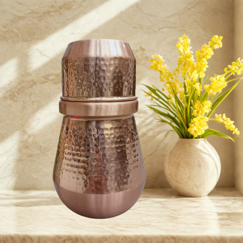 TATVA Hammered Copper Bottle – Model #H011 (950 ml)