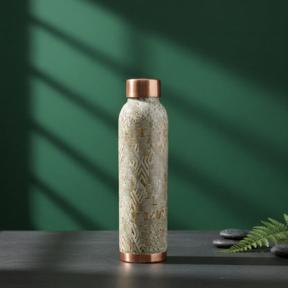 TIVRA Meena Floral Copper Bottle (#T026)