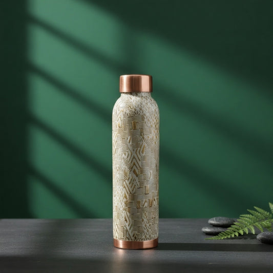 TIVRA Meena Floral Copper Bottle (#T026)