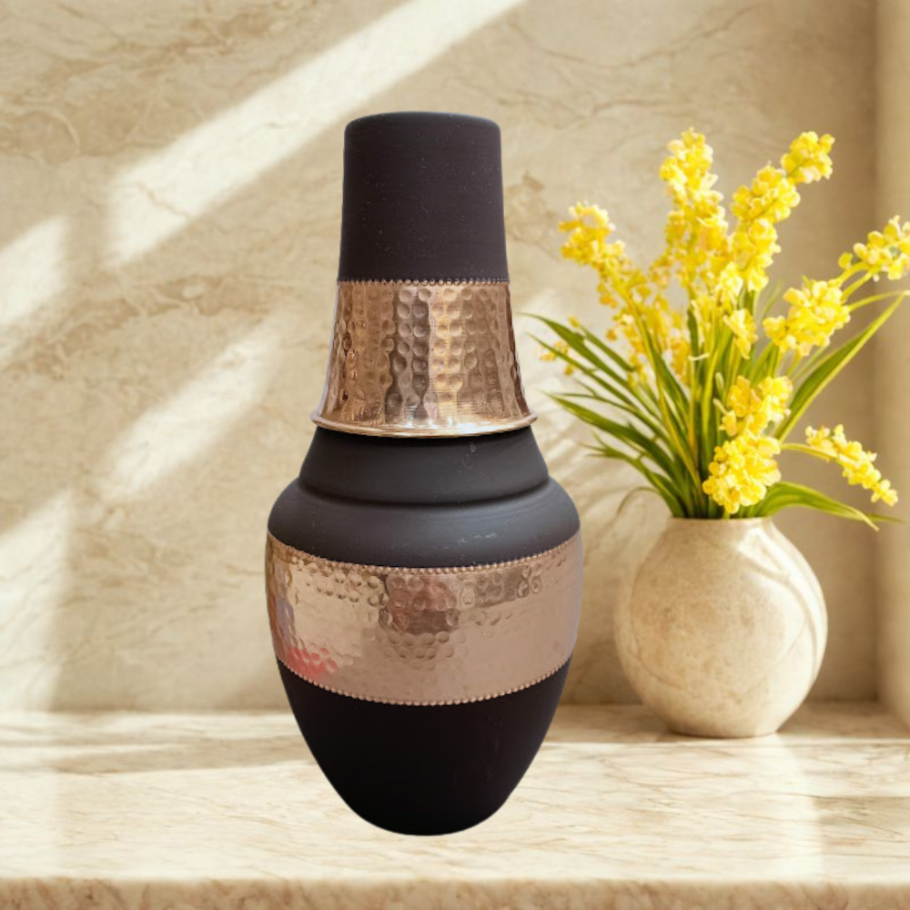 SURAI Designer Copper Bottle – Model #S011(Brown) (400 ml)