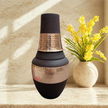 SURAI Designer Copper Bottle – Model #S011(Brown) (400 ml)