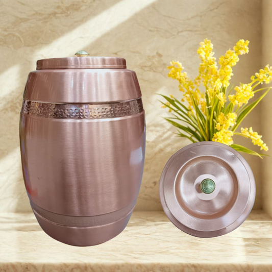 Tatva Half Diamond Cut Copper Jar – Model #H020