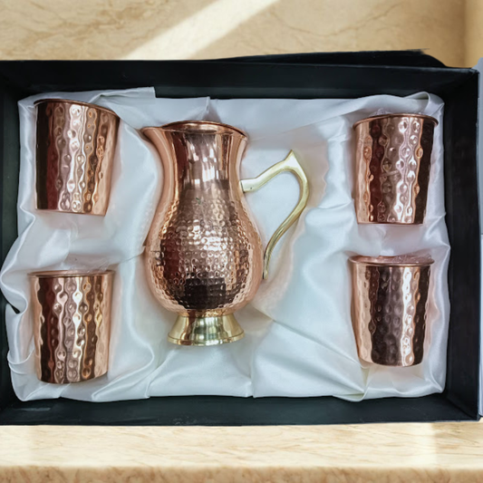 Tanmaya Copper Gift Set – Model #C008 (950 ml)