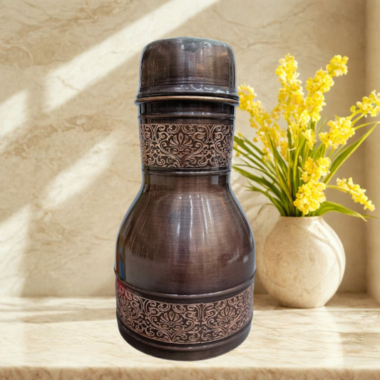 SURAI Heritage Copper Bottle – Model #S008 (950 ml, Matte Finish)