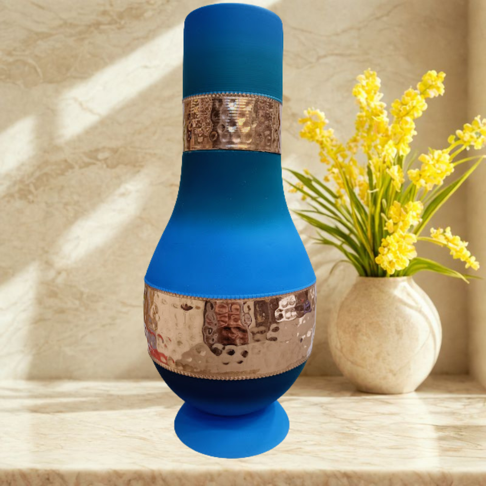 SURAI Half-Hammered Copper Bottle – Model #S009 (400 ml)