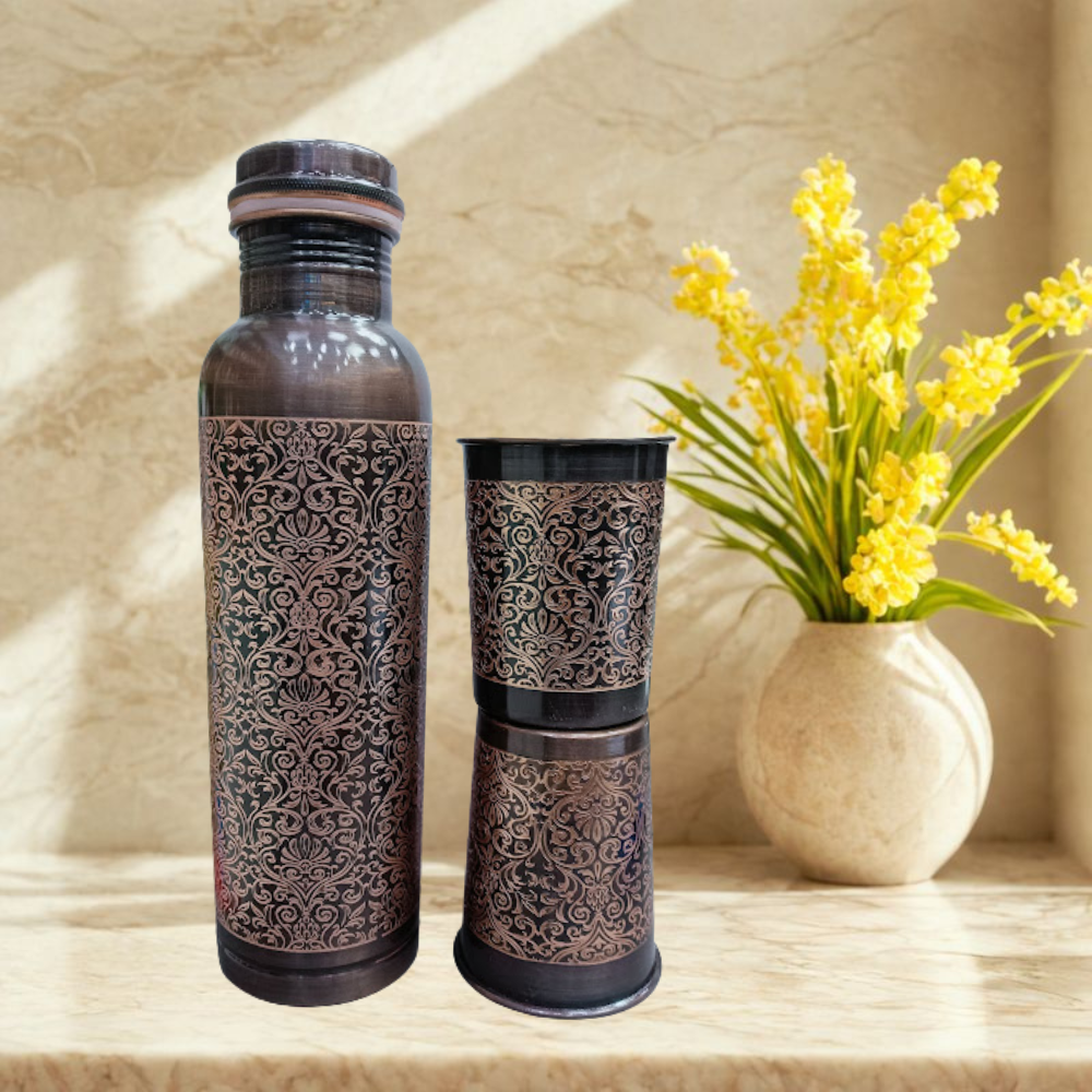 Tanmaya Copper Gift Set – Model #C006 (950 ml)