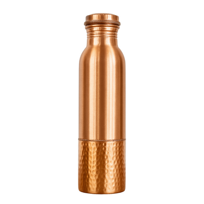 TATVA Hand-Crafted Copper Bottle – Half Hammered