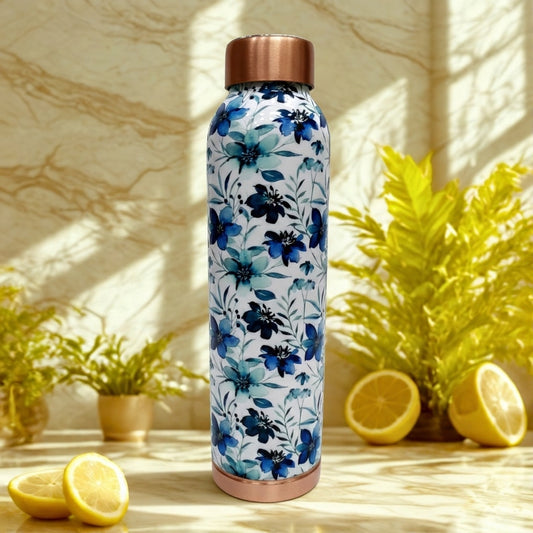 TIVRA Meena Floral Copper Bottle (#T025)