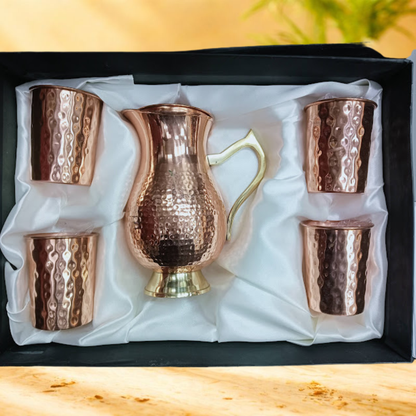 Tanmaya Copper Gift Set – Model #C008 (950 ml)