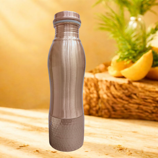 TATVA Ergonomic Copper Bottle – Half Hammered