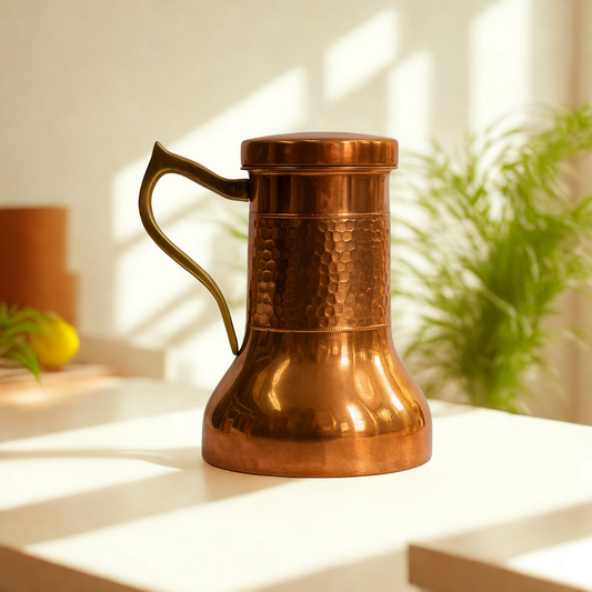 TATVA Handled Copper Bottle – Model #H012 (950 ml)