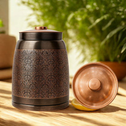 Etching Heritage Copper Water Dispenser – Model #E014 (8 Litres)