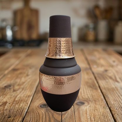 SURAI Designer Copper Bottle – Model #S011(Brown) (400 ml)