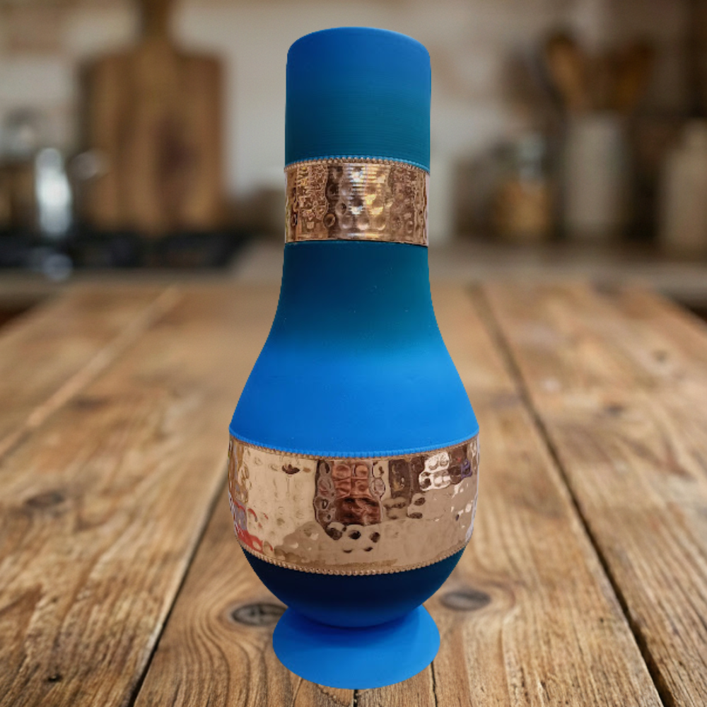 SURAI Half-Hammered Copper Bottle – Model #S009 (400 ml)