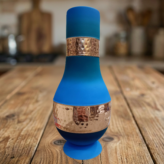 SURAI Half-Hammered Copper Bottle – Model #S009 (400 ml)