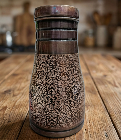 SURAI Handcrafted Copper Matka – Model #S005 (950 ml, Matte Finish)