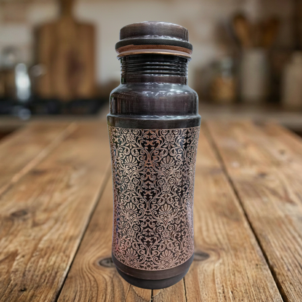 ETCHING Heritage Copper Bottle – Model #E013 (1200 ml, Matte Finish)