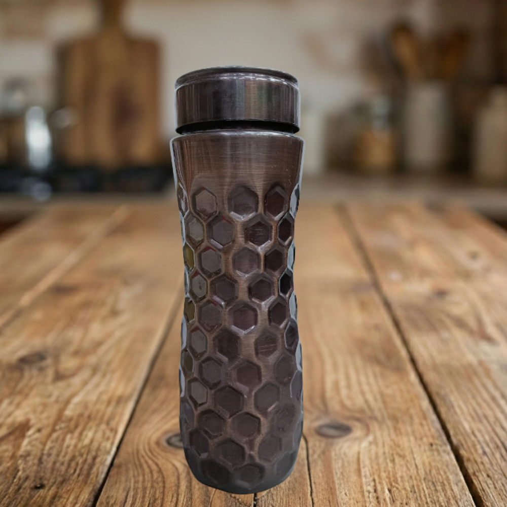 ETCHING Textured Copper Bottle – Model #E008 (950 ml)