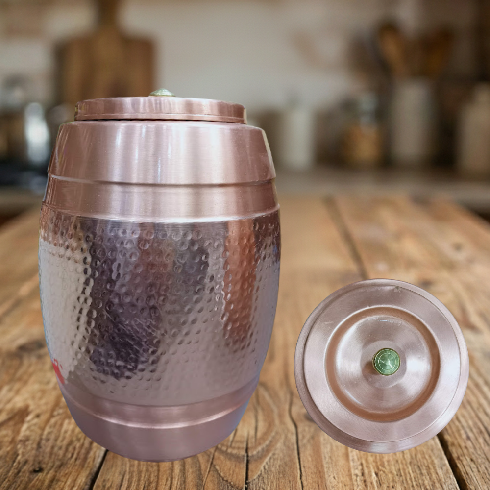 Tatva Hammered Copper Jar  8 Litres - अमृत
