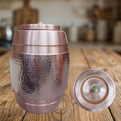 Tatva Hammered Copper Jar  8 Litres - अमृत