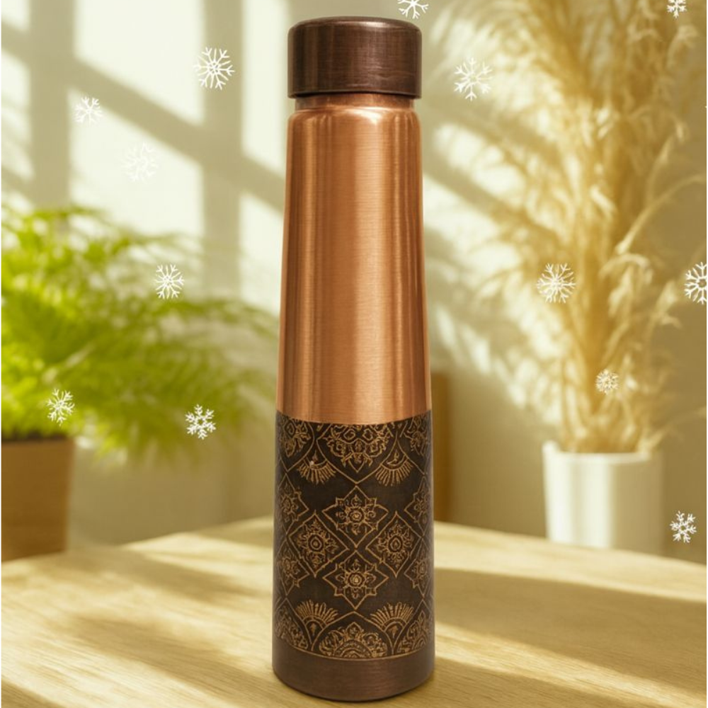 TAVYA Antique Copper Bottle – Matte Finish