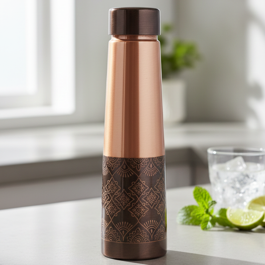 TAVYA Antique Copper Bottle – Matte Finish