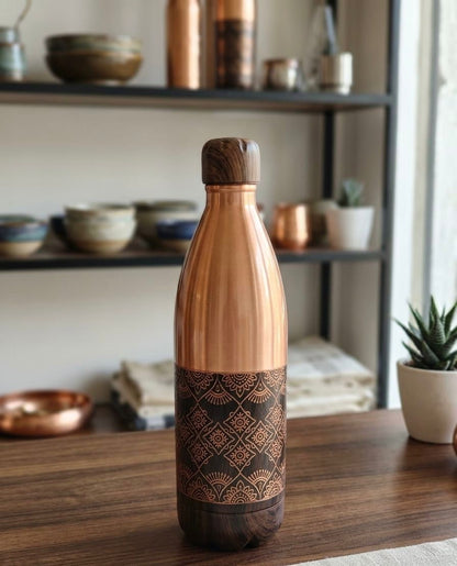Premium Copper Bottle – 1000 ml A004 - शुद्ध