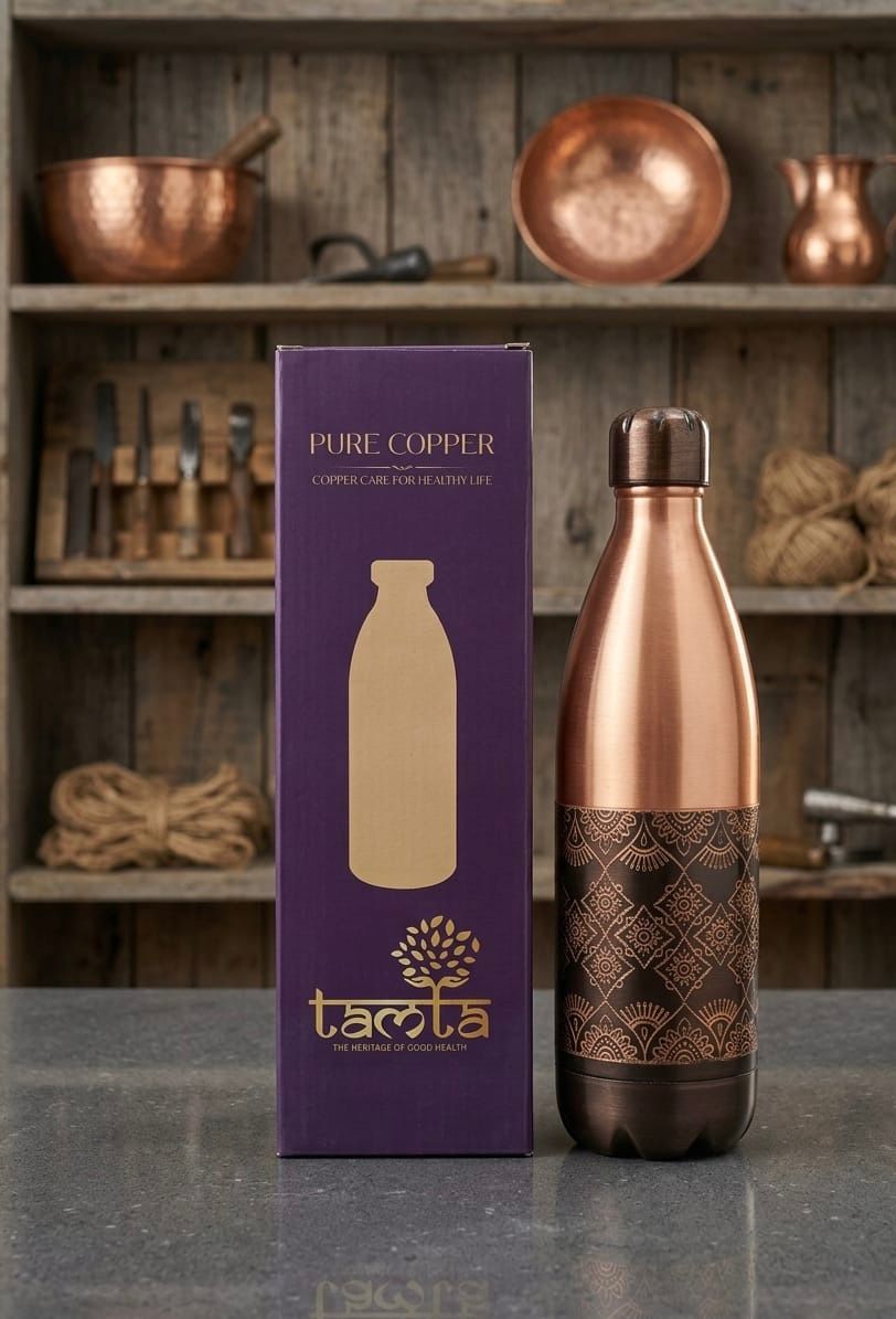 Premium Copper Bottle – 1000 ml A004 - शुद्ध