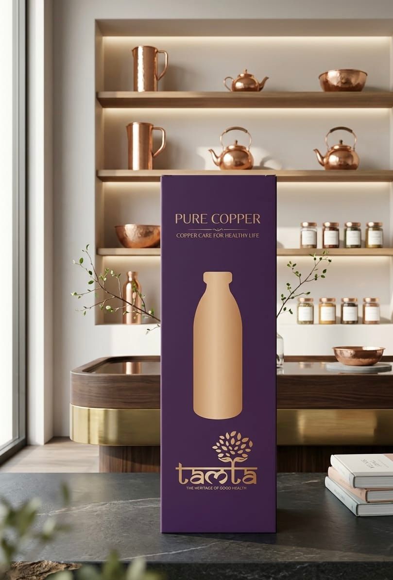 Premium Copper Bottle – 1000 ml A004 - शुद्ध