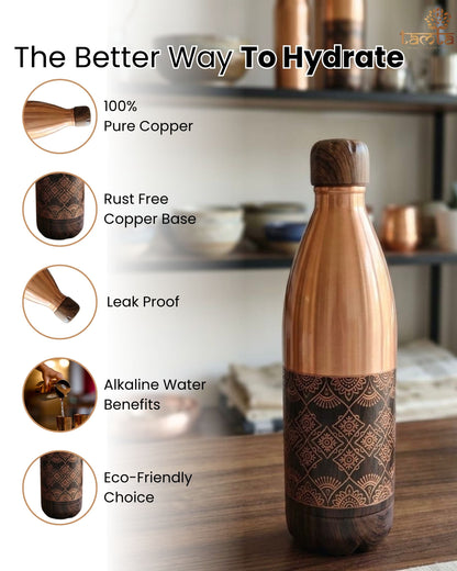 Premium Copper Bottle – 1000 ml A004 - शुद्ध