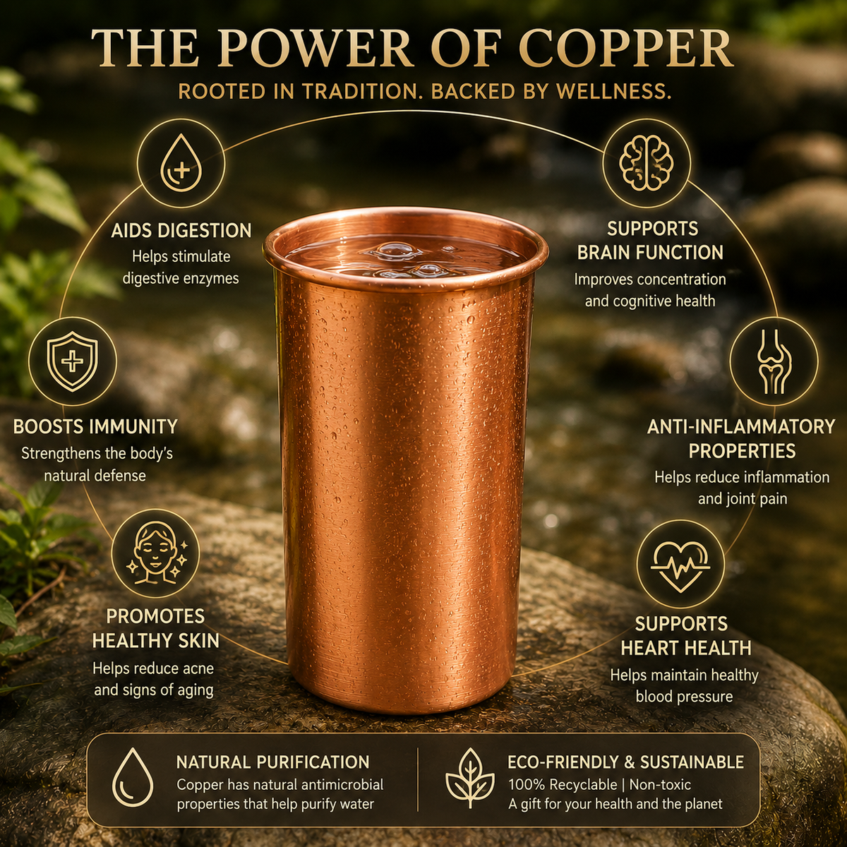 Tamtaware TAVYA Pure Copper Glass #G002