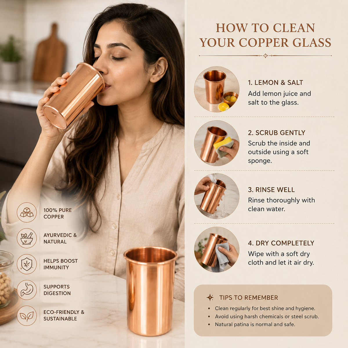 Tamtaware TAVYA Pure Copper Glass #G001